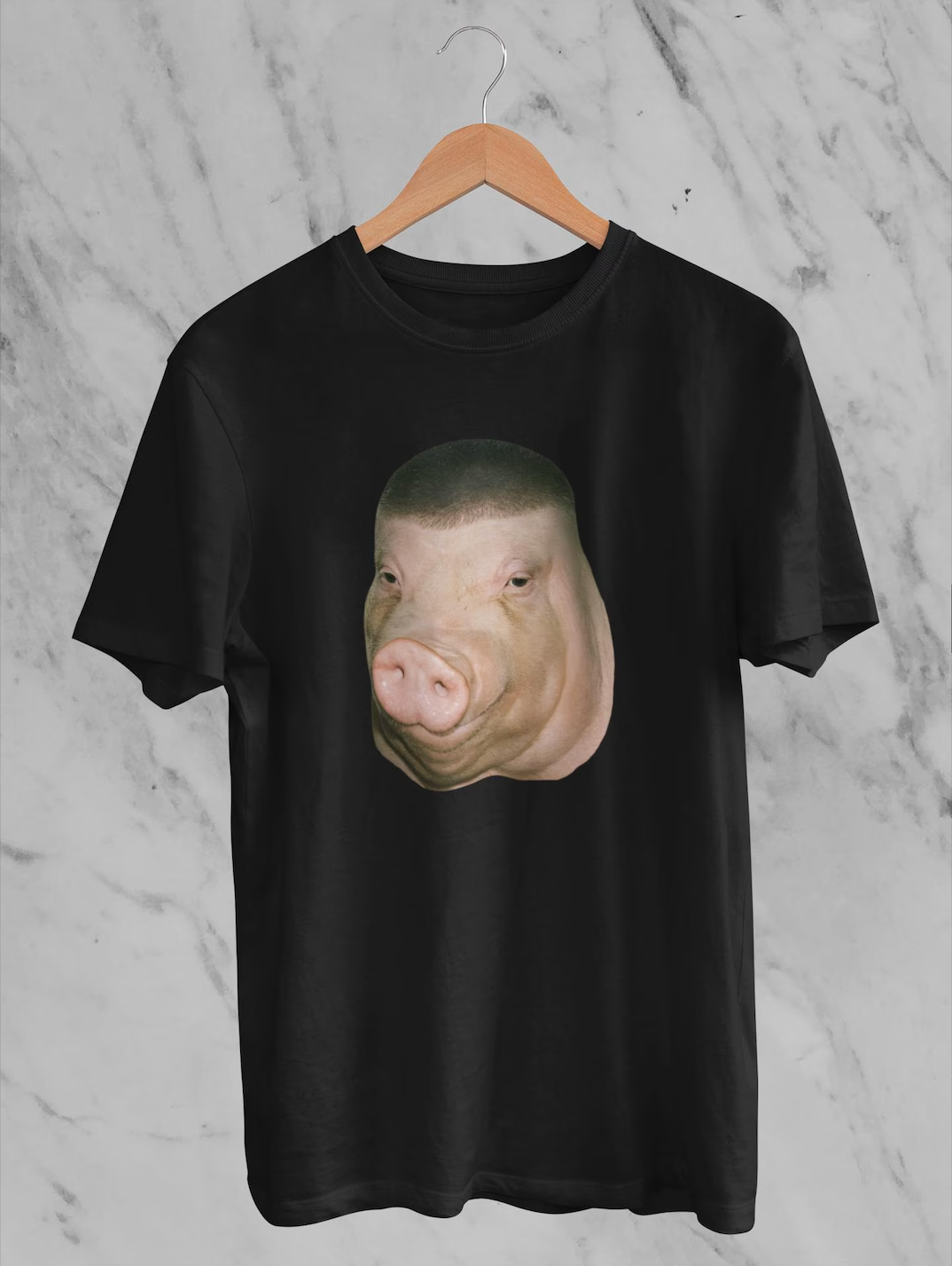 Pig With Fresh Fade Haircut Tee